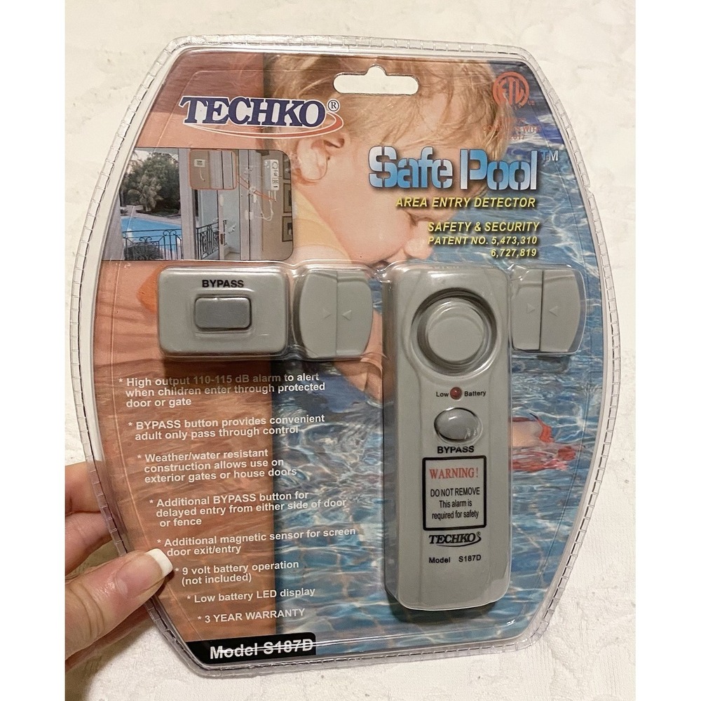 NIP Techko S187D Safe Pool Alarm Entry Detector Safety, And Security Sealed New‎